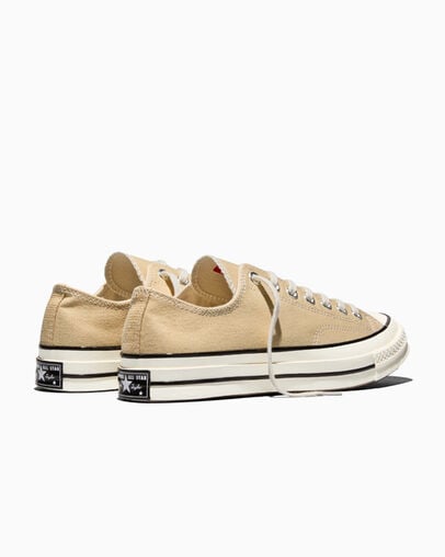 Chuck 70 Vintage Canvas Hay Day Brown/Egret/Black, Heel View