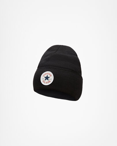 Chuck Taylor All Star Patch Beanie Converse Black, Front View