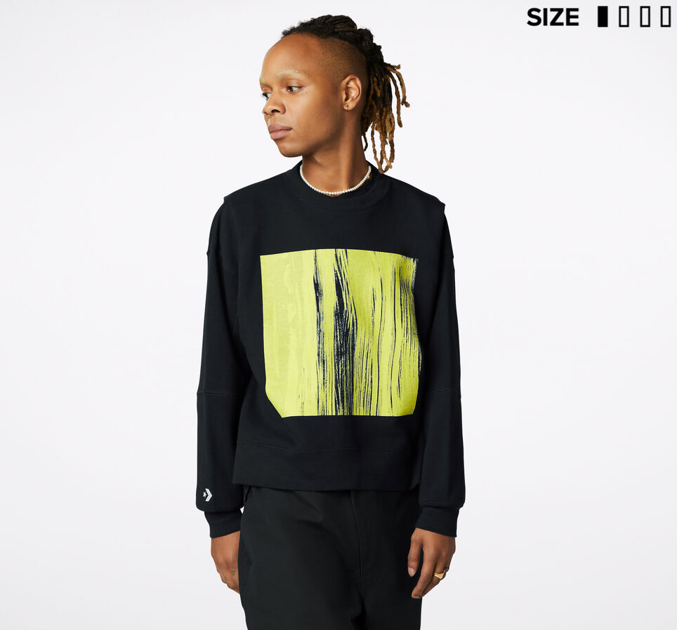 Gender Neutral Converse Shapes Bubble Crew Converse Black