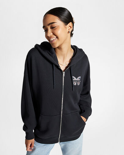 Blooming Full-Zip Hoodie Nightfall Grey, Front View