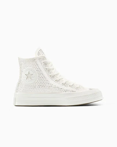Chuck 70 with Swarovski&reg; crystals Vintage White/Barely Grey, Outer Side View
