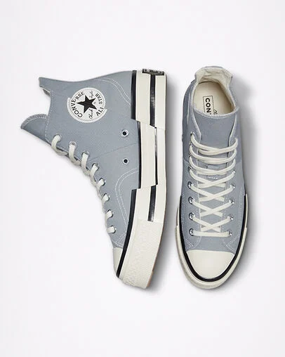 Chuck 70 Plus Ash Stone/White/Black, Top and Side View