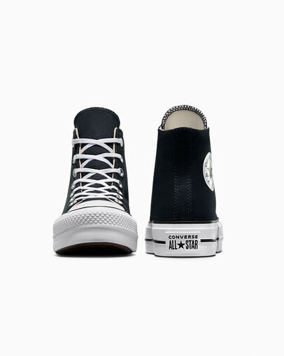 Chuck Taylor All Star Lift Platform Canvas Black/White/White, Heel View