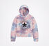 Korte hoodie met print over het gehele oppervlak Storm Pink