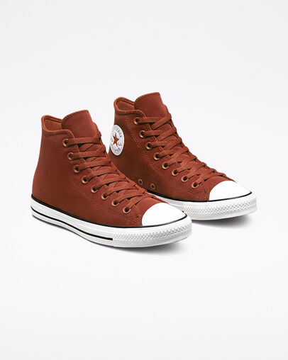 Converse Color Leather Chuck Taylor All Star Cedar Bark/Schwarz/Wei&szlig;, Angled View