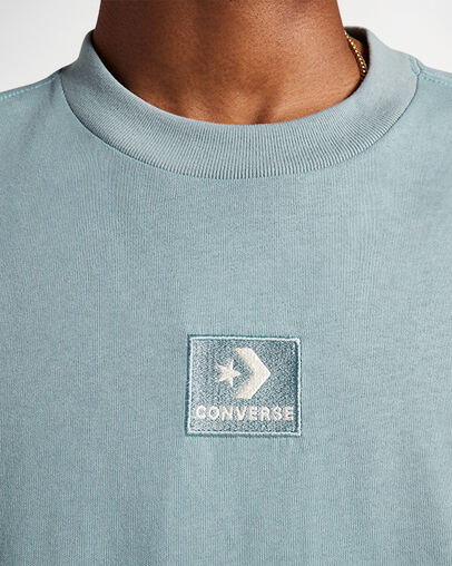 Star Chevron Skate T-Shirt Cocoon Blue, Detail View