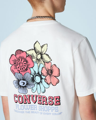 Camiseta de manga corta Flower Shoppe Blanco