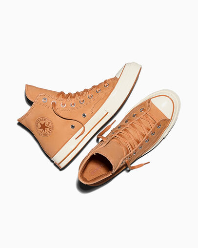 Chuck 70 Nubuck Leather Clay Court/Tawny Owl/Egret, Angled View