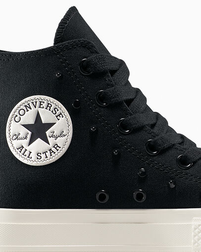 Chuck Taylor All Star Lift Platform Spikes Black/Vintage White/Black, Detail Angle View