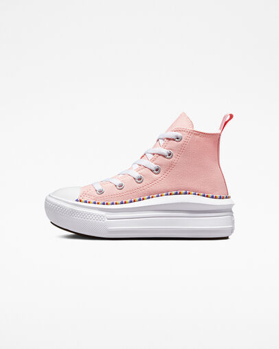 Chuck Taylor All Star Move Platform Friendship Bracelet Rosa tempesta/Indaco lavato/Bianco, Inner Side View