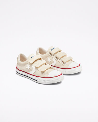 Star Player Easy-On Egret/Gym Red/Vintage White, Angled View