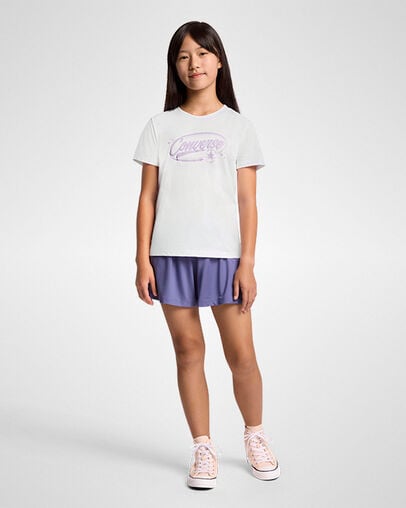 Puff Wordmark Short Sleeve T-Shirt White, Full Body View