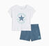 Boxy T-Shirt and Shorts Set Azul lago