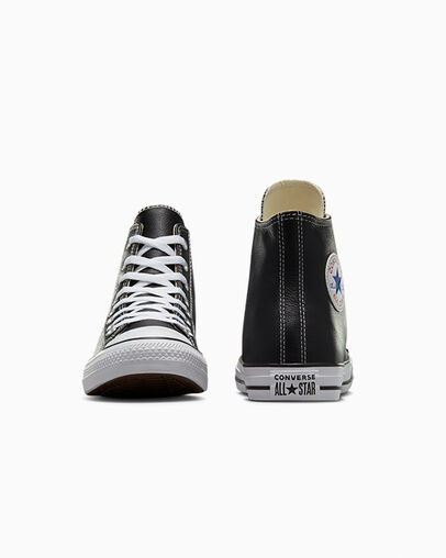 Chuck Taylor All Star Leather Black, Heel View