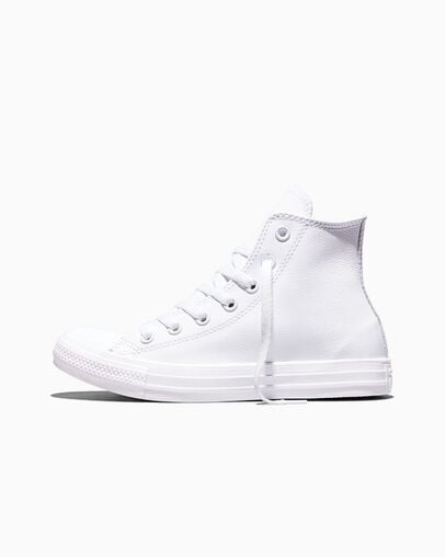 Chuck Taylor All Star Leather White Monochrome, Inner Side View