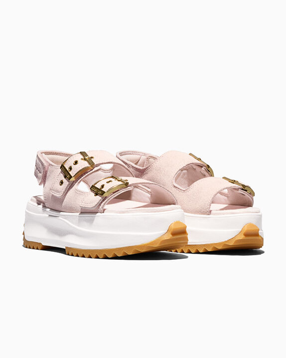 Run Star Sandal Platform Suede Blush Hash/Egret/Gum