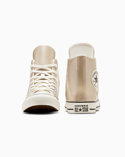 Chuck Taylor All Star Metallic Oro claro/Garza/Negro, Heel View