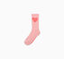 Converse Heart Logo Crew Socks Rose glaçage
