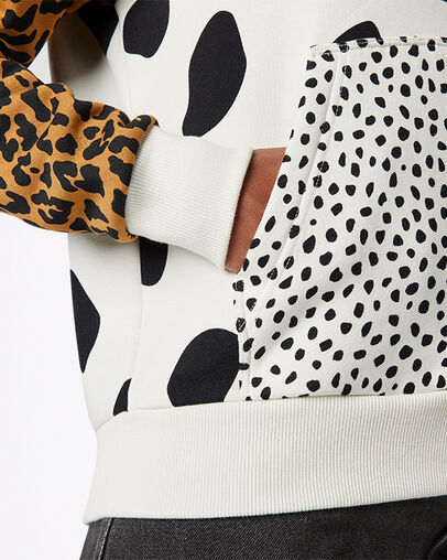Sudadera con capucha Heritage Animal Print Leopardo multicolor, Detail View