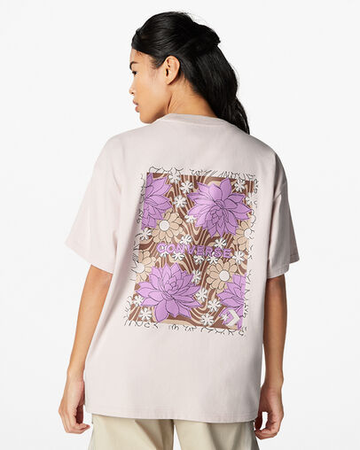 T-shirt Desert Rave Oversized Art Rose orge, Back View