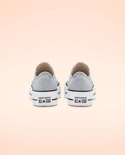 Converse Colors Platform Chuck Taylor All Star Wolf Grey/White/Black, Heel View