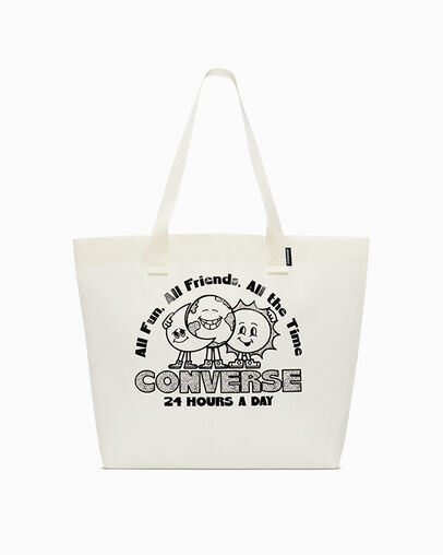 Sac fourre-tout &agrave; motif saisonnier Aigrette Converse, Front View