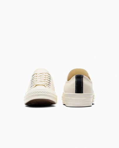 PLAY Comme des Gar&ccedil;ons Single Heart Chuck 70 Blanc lait/Noir/Rouge, Heel View