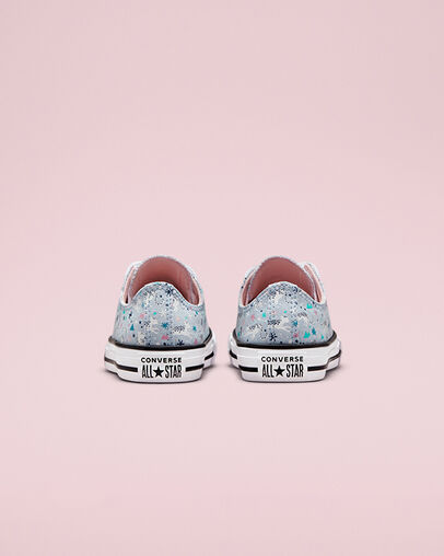 Chuck Taylor All Star Snowy Leopard Lt. Armory Blue/Storm Pink, Heel View