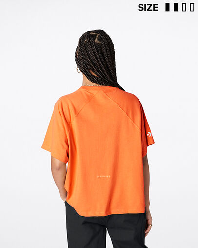 Converse Shapes Triangle Graphic T-Shirt Bright Poppy Heather, Back View