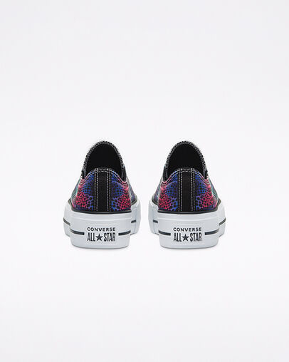 Chuck Taylor All Star Lift Platform Digital Daze Black/Hyper Pink/White, Heel View