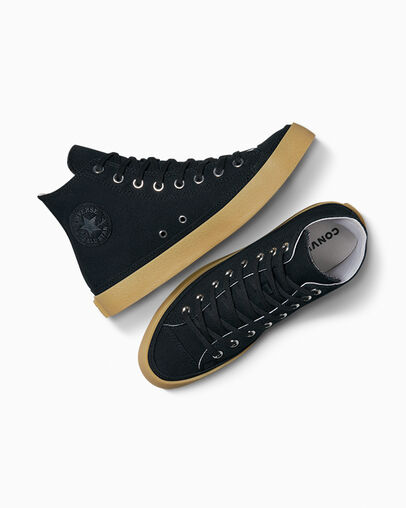 Chuck Taylor All Star Gum Rubber Black/Black/Gum, Angled View