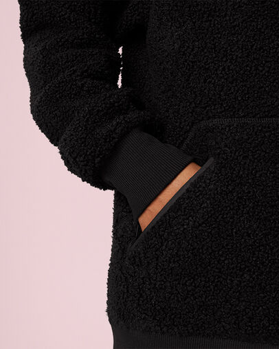 Mountain Club Sherpa Pullover Hoodie Converse Black, Detail View
