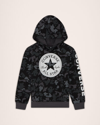 Signature Camo Hoodie Black, Front View
