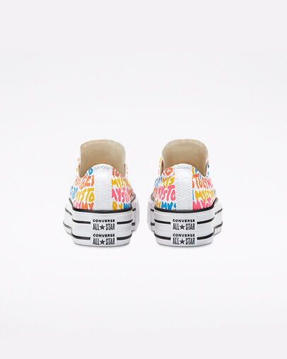 Chuck Taylor All Star Lift Platform My Story Egret/Amarillo/Bold Mandarin, Heel View