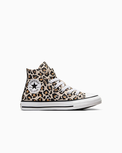 Chuck Taylor All Star Easy On Leopard Bois flott&eacute;/Noir/Blanc, Outer Side View
