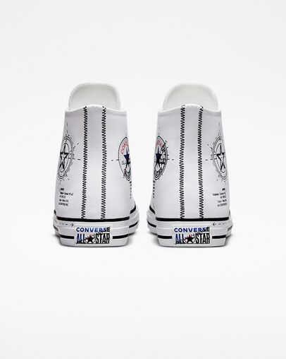 Future Utility Chuck Taylor All Star White/High Risk Red, Heel View