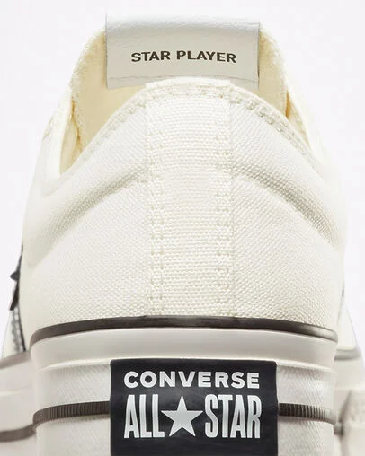 Star Player 76 Premium Canvas Vintage White/Black, Detail Angle View
