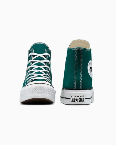Chuck Taylor All Star Lift Platform Jaded Teal/White/Black, Heel View
