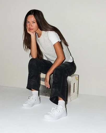 Chuck Taylor All Star Leather Mono White, On Foot Shot 1