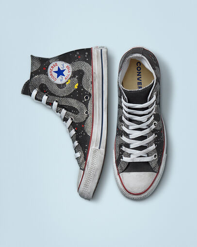 Tattoo Chuck Taylor All Star Black Snake-Tattoo, Top and Side View