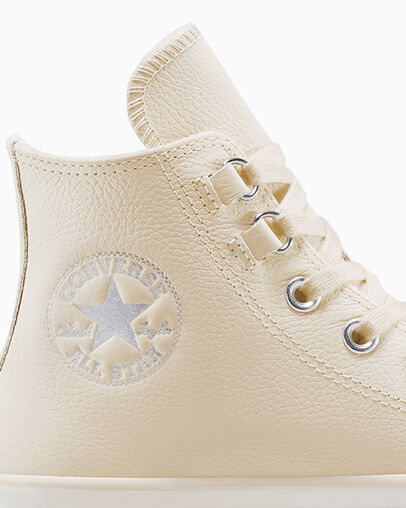 Chuck Taylor All Star Leather Light Dune/Egret/Light Dune, Detail Angle View