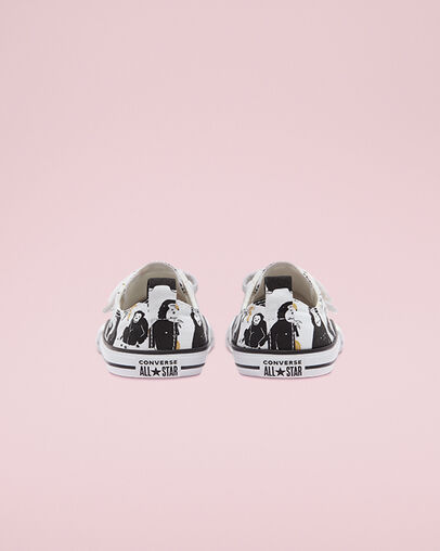 Animal Print Easy-On Chuck Taylor All Star Blanco/Amarillo/Negro, Heel View