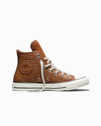 Chuck Taylor All Star Crocodile Warm Tan/Egret/Black, Outer Side View
