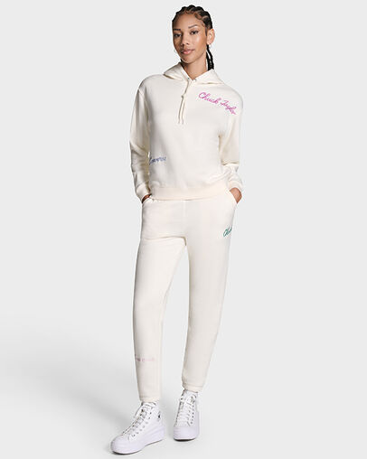 Chuck Taylor Script Hoodie Converse Egret Multi, Detail View