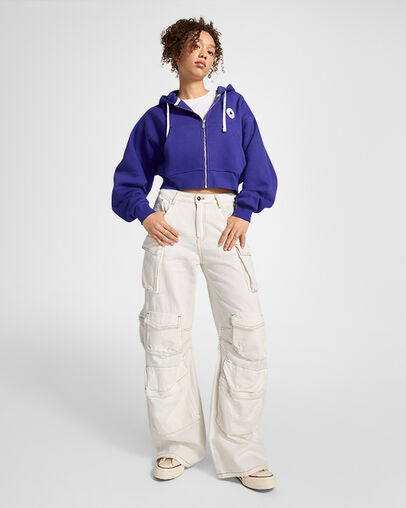 Retro Full-Zip Hoodie Night Indigo, Back View