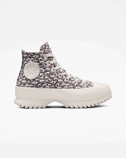 Chuck Taylor All Star Lugged 2.0 Jacquard Sand Dune/Egret/Egret, Outer Side View