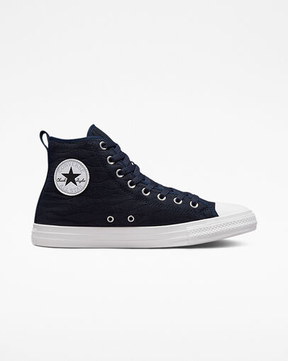 Chuck Taylor All Star Quilted Osidian/White/Gravel, Outer Side View