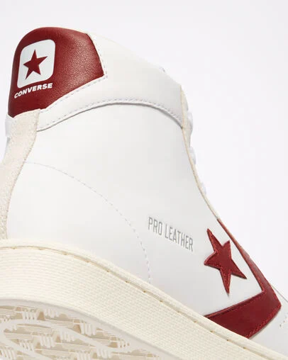 Pro Leather White/Team Red/Egret, Detail Angle View