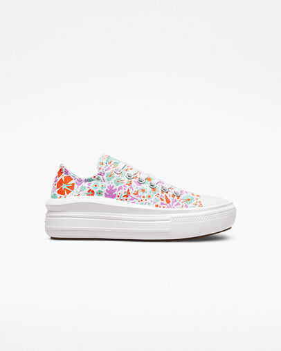 Chuck Taylor All Star Move Platform Paper Floral White/Bold Mandarin/Light Dew, Outer Side View