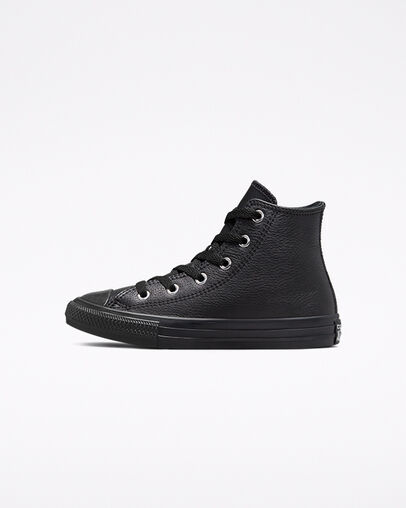 Chuck Taylor All Star Leather Black/Black/Black, Inner Side View